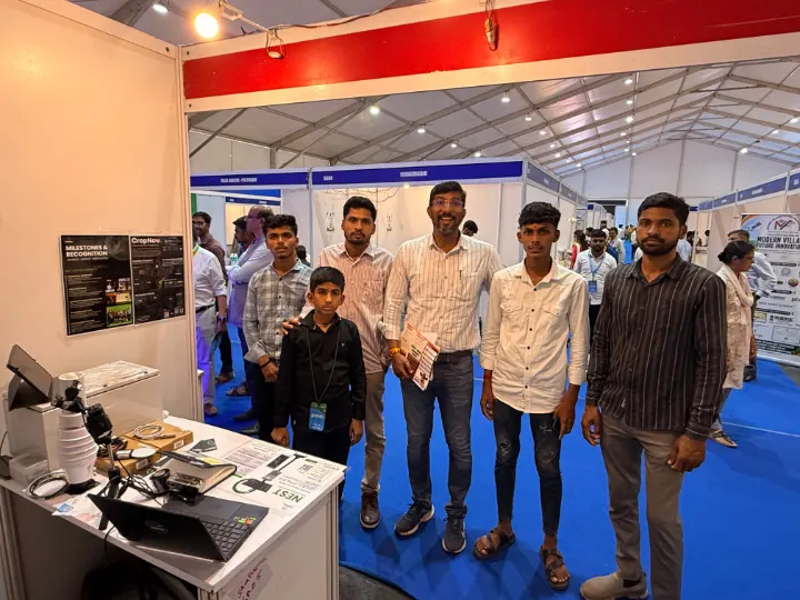 Visitors standing at the CropNow stall